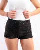 culotte-short  à sequins noirs