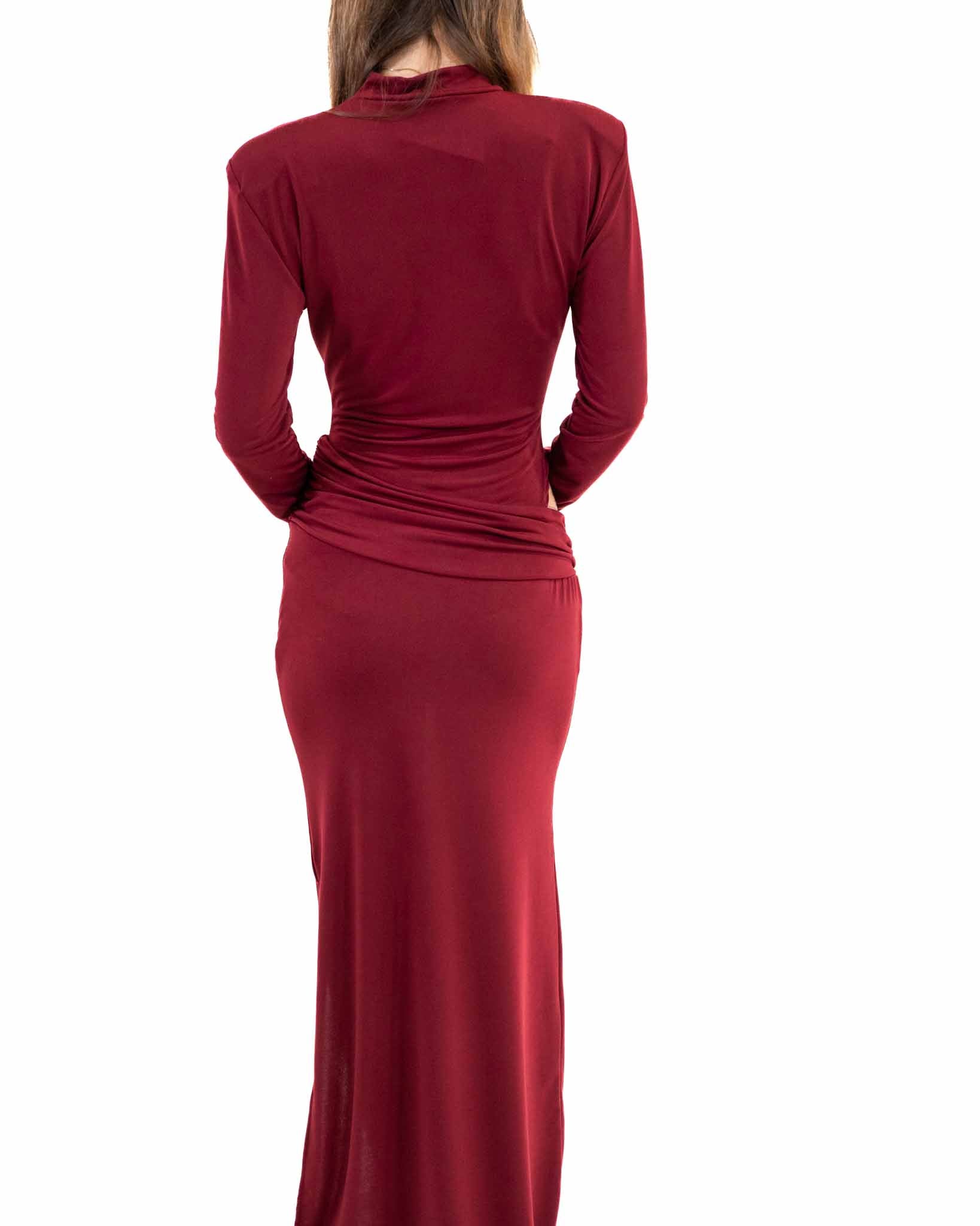 Robe MONA bordeaux – élégance & silhouette de folie