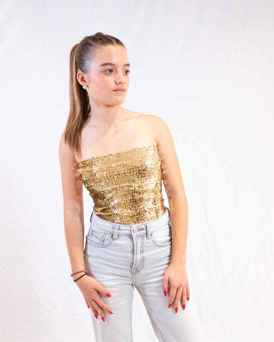 top à sequins OR
