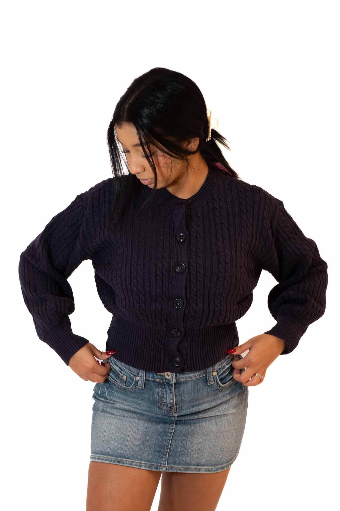 Cardigan bleu marine