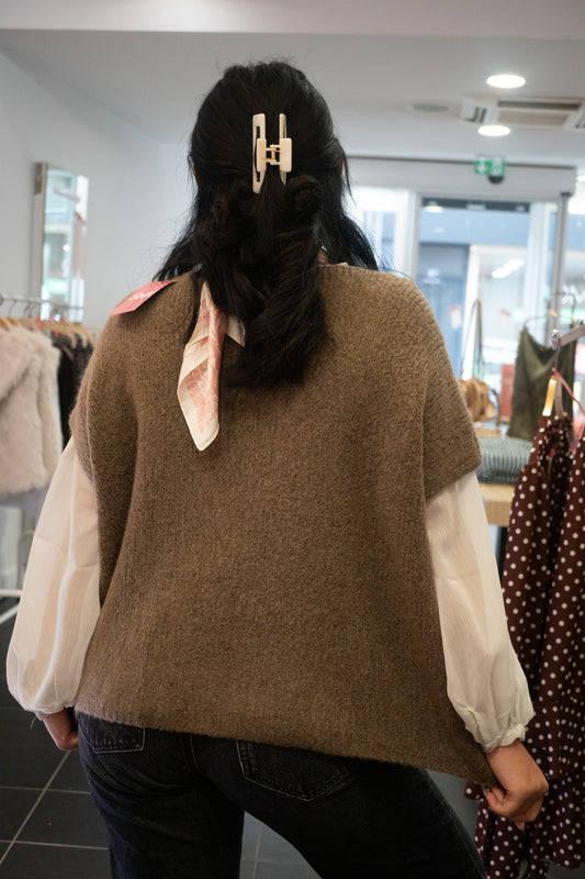 Pull léna taupe