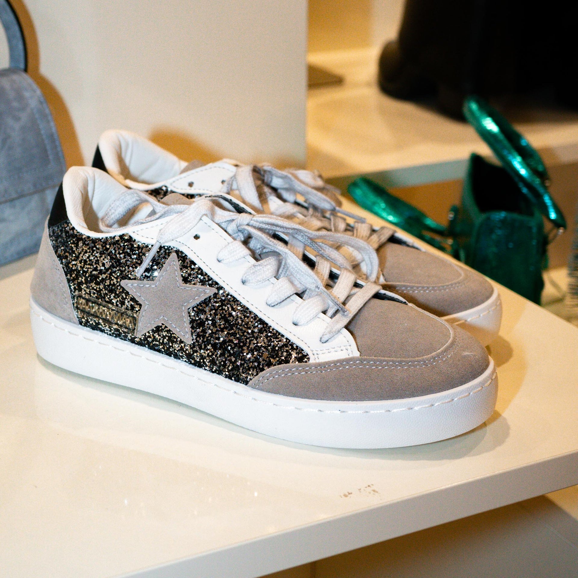 Baskets glitter black - Mode femme - SHEY Boutique Langon