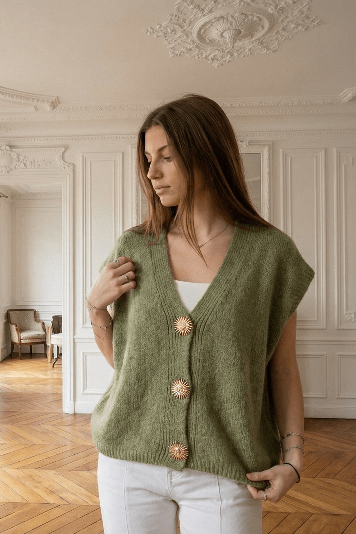 Pull léna vert - Mode femme - SHEY Boutique Langon