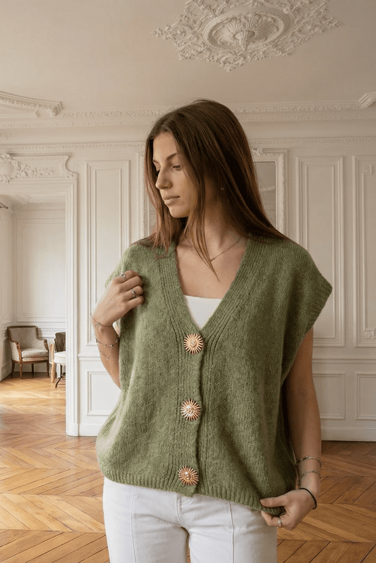 Pull léna vert - Mode femme - SHEY Boutique Langon