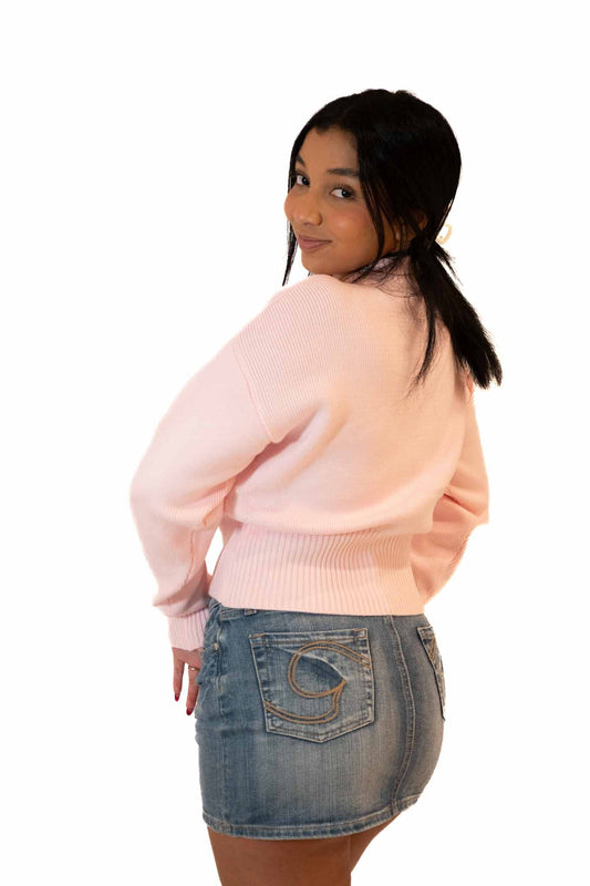 Pull pink cardigan - Mode femme - SHEY Boutique Langon