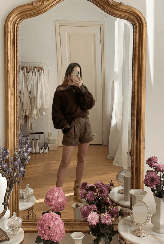 Short simili cuir marron - Mode femme - SHEY Boutique Langon